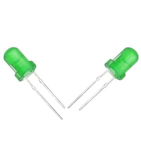 Halmet Mantar Led 5mm Yeşil Mat