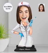 Kişiye Özel Hemşirer Kadın Ahşap Eco Biblo -6