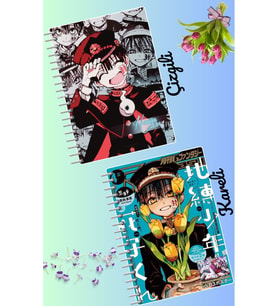 Toilet bound hanako kun defter seti 2 adet A4 boyutu 21*30 çizgili + kareli 60 syf