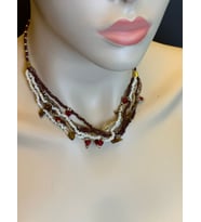 BONCUKLU AKİK TAŞLI ÇOKLU KADIN KOLYE BOY 20 CM