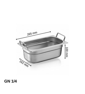 ÜRET Saplı Gastronom Küvet GN 1/4 100 mm 2.8 lt