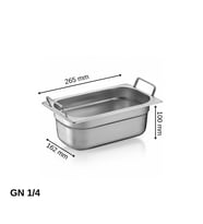 ÜRET Saplı Gastronom Küvet GN 1/4 100 mm 2.8 lt