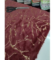 DESENLİ TOSCANA PELUŞ KUMAŞ (Bordo)