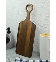 Akasya Kesme Tahtası - Mutfak Kesim Panosu - Uzun, 44 CM (Kahverengi)