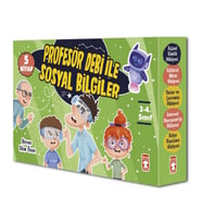 Profesör Debi İle Sosyal Bilgiler Seti (5 Kitap) - Birsen Ekim Özen - Timaş Çocuk