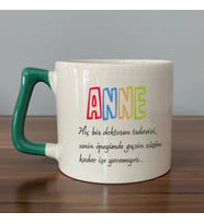 Anne Hiç Bir Doktorun Tedavisi  Baskılı Yeşil Kulplu D Kupa