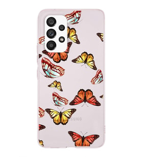 PrintiFy Samsung Galaxy A23 ile Uyumlu 1mm Slim Fit Water Color 2 Baskılı Şeffaf  Kılıf