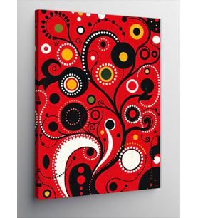 Kanvas Tablo Renkli Spiral Deseni