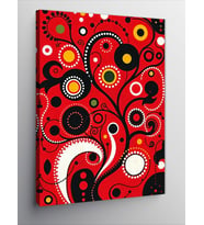 Kanvas Tablo Renkli Spiral Deseni