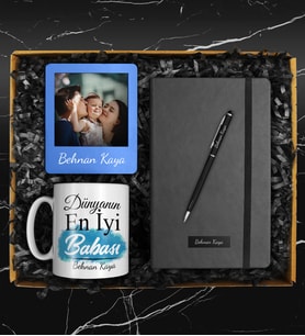 Babalar Gününe Özel Tasarlanmış Kupa & Kişiye Özel Defter & Kişiye Özel Kalem & Kişiye Özel Fotoğraf Çerçevesi