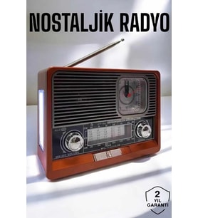 Nostaljik Radyo USBAUX Ve SD Kart Girişli Bluetooth Bağlantılı