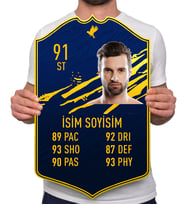 Kişiye Özel Büyük Boy Ahşap Fut Kart