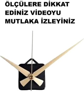Kumsal Concept Cnr Shop Saat Mekanizması, 14 mm ŞAFT BOYU Akar Sessiz Duvar Saati Mekanizması,