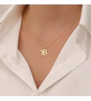 Kişiye Özel Kelebek Detaylı Şık Harf Kolye 925K Gümüş (Gold)
