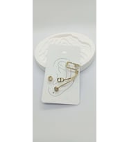 Gold Renk Çoklu Görünüm Taş Detaylı Earcuff