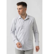 White Stone Aigle G17460 Regular Fit Armürlü Pamuklu Gömlek Siyah