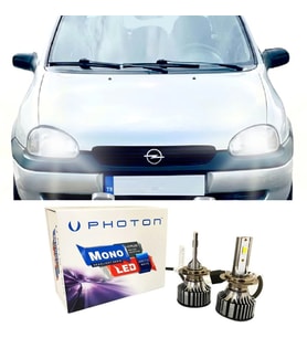 Opel Corsa B Led Xenon Uzun + Kısa Far Ampulü H4 Mono Yeni Seri Beyaz 1993-2000