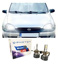 Opel Corsa B Led Xenon Uzun + Kısa Far Ampulü H4 Mono Yeni Seri Beyaz 1993-2000
