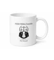 Avukat Adalet Terazisi Cübbe Hukukun Üstünlüğü Çay Kupası Hediye Bardak