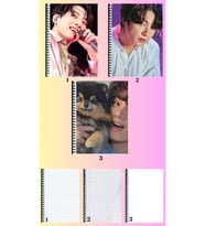 Jungkook BTS 3 adet defter A4 büyük boy çizgili_kareli_çizgisiz