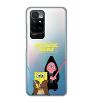 Redmi 10 2022 Uyumlu Sunger Bob Star Wars Desenli Şeffaf Telefon Kılıfı