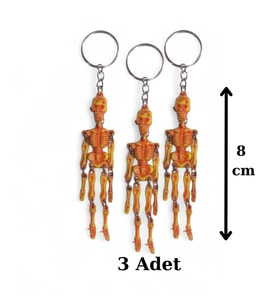 3 Adet İskelet Anahtarlık