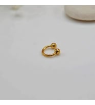 6 mm Düz Çelik Tragus Helix Piercing Gold Renk Ucu Toplu (Çok Renkli)
