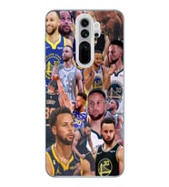 Redmi Note 8 Pro Uyumlu Steph Curry Kolaj Tasarımlı Şeffaf Telefon Kılıfı