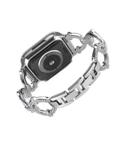 Apple Watch 7 45mm KRD-57 Metal Kordon (Gümüş)