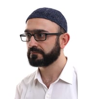 Baba Günü Hediyesi - Lacivert Füme Kışlık Çift Renk Kadife Namaz Takkesi (Lacivert-Fume)