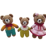 Ayıcık Ailesi Amigurumi Organik Oyuncak