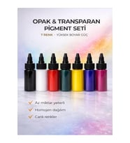 Yüksek Kalite Opak ve Transparan Epoksi Pigment Seti 7 Renk 35 Gr