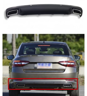 Skoda Superb Egzoz Görünümlü Difüzör (Plastik) (Standart)