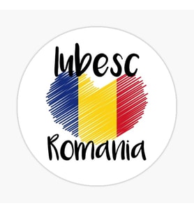 Etiket Iubesc Romanya Araba Sticker Etiket 18CM