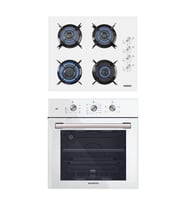 KUMTEL Beyaz 2'li Ankastre Cam Set B66-SF2(MT-TURBO) + KO-40TAHDF 