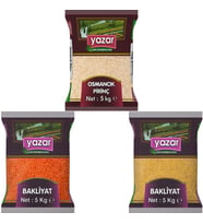YAZAR 5KG OSMANCIK+5KG KIRMIZI+5KG PILAVBULGUR