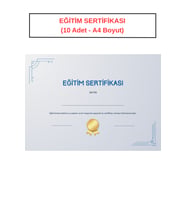 EĞİTİM SERTİFİKASI (10 Adet - A4 Boyut)