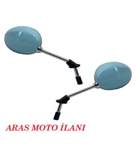 ARARO Cappucino 125 cc - 50 cc Ayna Takımı TURKUAZ RENK - ARASMOTO (Siyah)