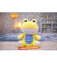 Peluş Kurbağa 26 CM Yumuşacık Sevimli Oyuncak (Sarı)