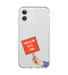 Iphone 11 Uyumlu Psikolojim İflas Etmiş Tasarımlı Şeffaf Telefon Kılıfı