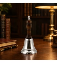 Ahşap Saplı Metal El Çanı – Dekoratif Masa Çanı