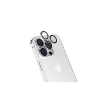 Apple iPhone 15 Pro Max Uyumlu Zore Safir CL-15 Parmak İzi Bırakmayan Anti-Reflective Kamera Lens Koruyucu (Gümüş)