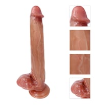 Bonilove 28 Cm Gerçek Dokulu Çift Katmanlı Damarlı Realistik Penis