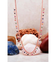 Mix Damla Rose Gümüş Choker Kolye 7220