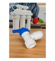 Su Arıtma Cihazı Temiz Su Tankı Depo Vanası 1/4" Quick (Siyah - Beyaz)