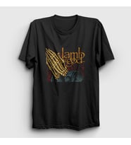 Presmono Unisex Siyah Pray Lamb Of God T-Shirt 94533tt