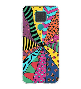 PrintiFy Huawei Mate 30 Lite ile Uyumlu 1mm Slim Fit Retro Colors 4 Baskılı Şeffaf  Kılıf