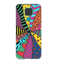 PrintiFy Huawei Mate 30 Lite ile Uyumlu 1mm Slim Fit Retro Colors 4 Baskılı Şeffaf  Kılıf