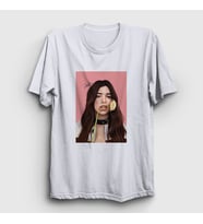 Presmono Unisex Beyaz Flower Dua Lipa T-Shirt 320697tt