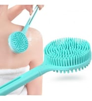 Çift Taraflı Silikon Uzun Saplı Banyo Fırçası